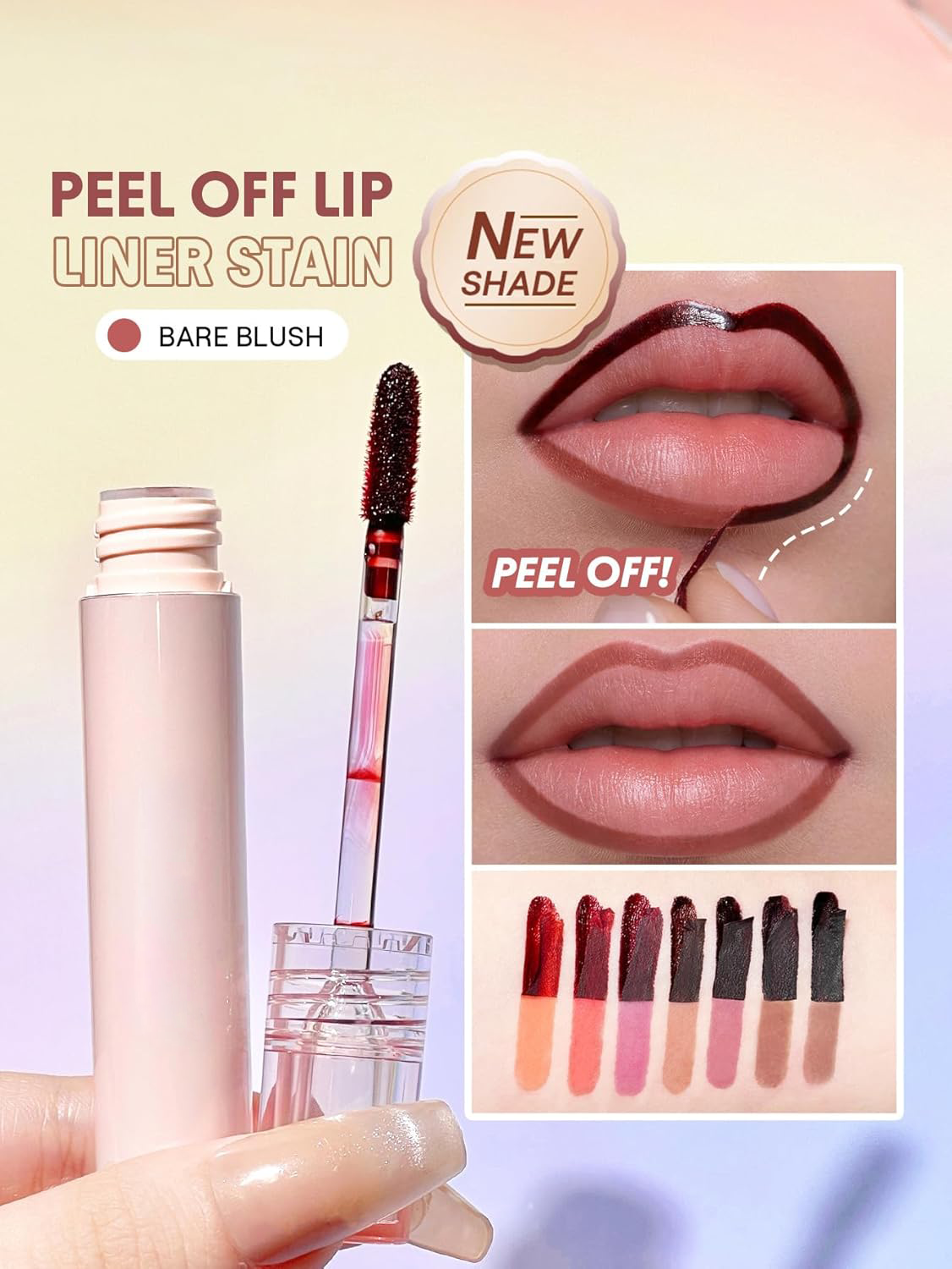 💄 Peel-Off Lip Liner Stain – Long Lasting Transfer-Proof Nude Lip Tint ✨ (Pinky Nude Shade)💄 Peel-Off Lip Liner Stain – Long Lasting Transfer-Proof Nude Lip Tint ✨