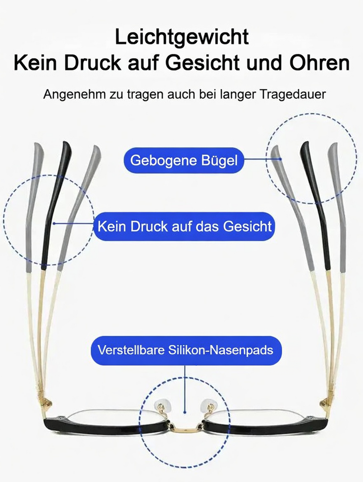 ✨LETZTER TAG: 60 % RABATT✨ Ultraleichte Antiblau-Brille für Alterssichtigkeit