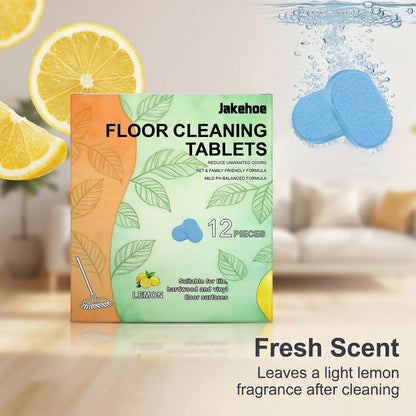🌿🍋12pcs Floor Cleaning Solution Tablet Deep Cleans for Multiple Hard Floors
