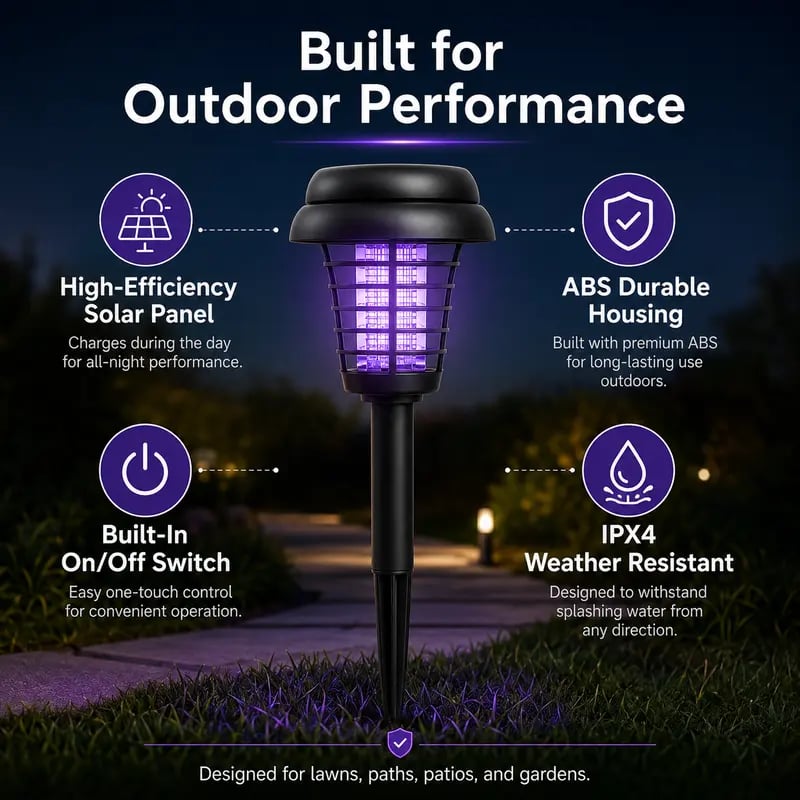 🏠Summer Essentials🦟Solar-Powered UV Mosquito Killer Lamp(BUY 6 FREE SHIPPING)