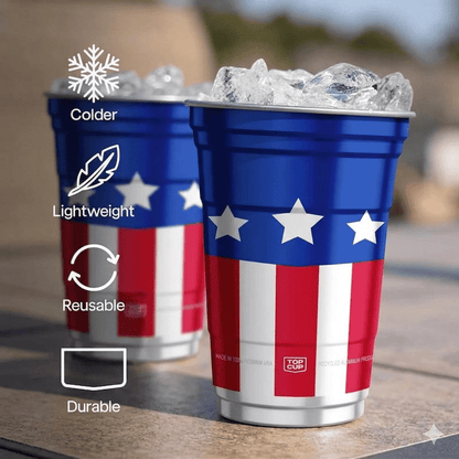 🔥LAST DAY 49% OFF- 🦅 250th Anniversary Aluminum Party Cup — Reusable Patriotic Cups